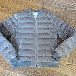 Jan Mayen Moorer Womens EU42 / US 6 / Small Velvet Puffer Bomber Jacket Coat